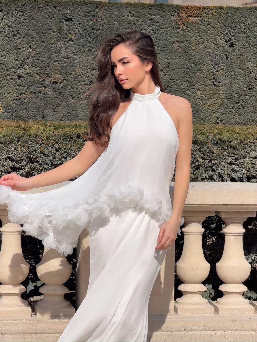 Elliatt Poppy Cape Gown